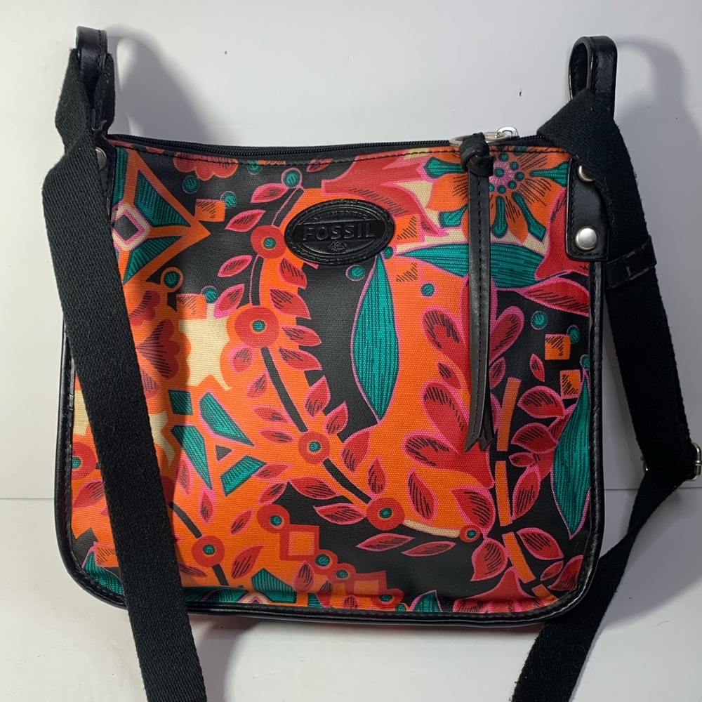 Fossil Multicolor Floral Crossbody Bag